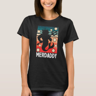 Camiseta Papá Sirena Merman Nadando El Día del Padre