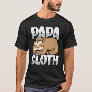 Camiseta Papá Sloth Lazy Sloths se burla del padre