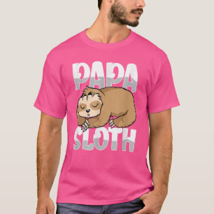 Camiseta Papá Sloth Lazy Sloths se burla del padre