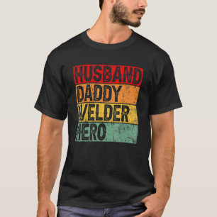 Camiseta Papá soldador, marido vintage retro de los hombres