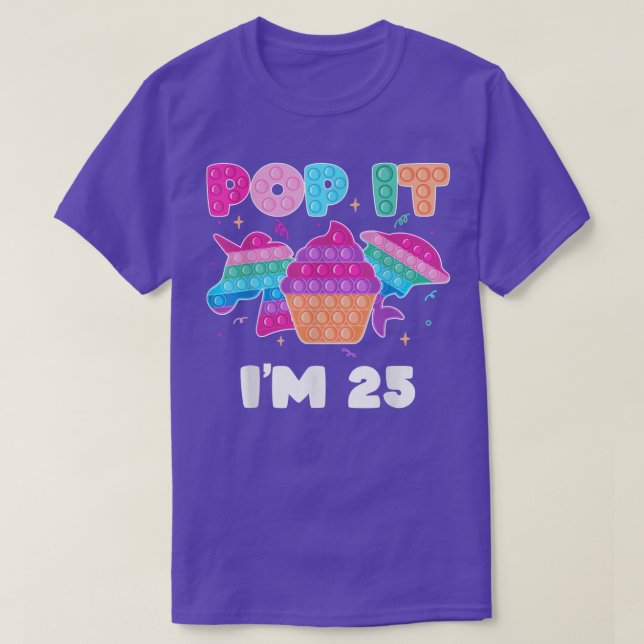 Camiseta Papá, soy Chica de cumpleaños número 25 Pop Fidget (Diseño del anverso)