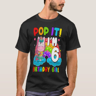 Camiseta Papá, soy Chica de cumpleaños número 6 Pop Fidget