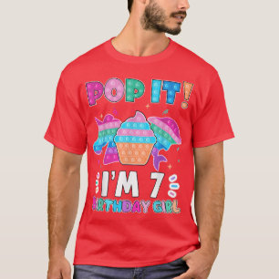 Camiseta Papá, soy el Chica de cumpleaños número 7 Pop Fidg