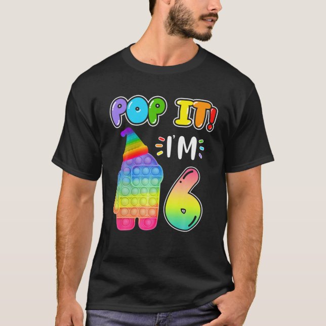 Camiseta Papá, soy el sexto cumpleaños de papá con nosotros (Anverso)