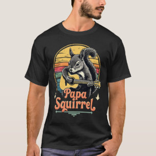 Camiseta Papa Squirrel tocando guitarra - Diseño de música 