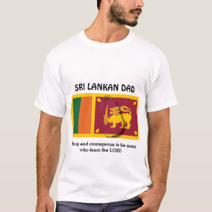 Camiseta PAPÁ SRI LANKAN  Fuerte valentía  Personalizado