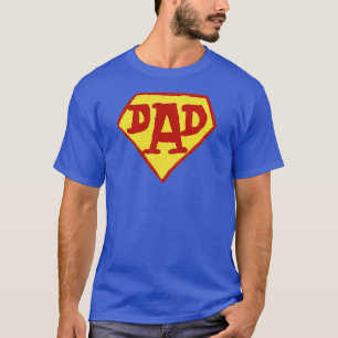 Camiseta Papá Superhéroe Divertido Día del Padre Azul Vinta
