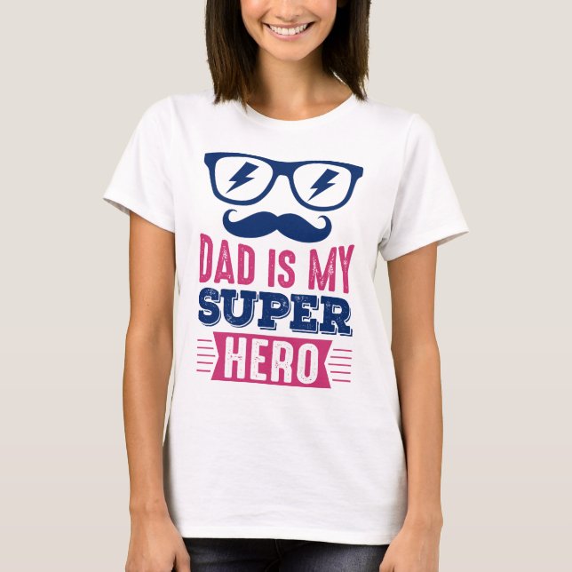 Camiseta Papá superhéroe - Mi verdadero héroe (Anverso)