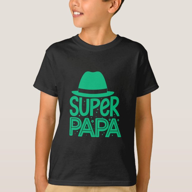 Camiseta Papá superhéroe, papá (Anverso)