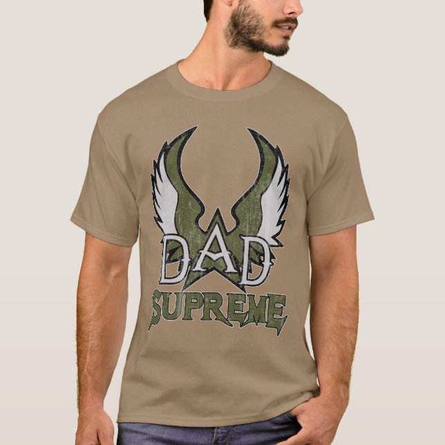 Camiseta Papá supremo (verde) (Anverso)
