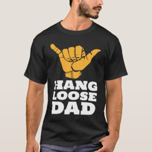 Camiseta Papá surfista afloja señal hawaiana de Shaka