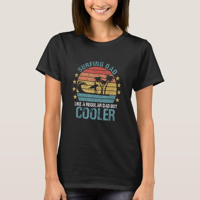 Camiseta Papá surfista surfeando (Anverso)