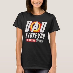 Camiseta Papá te amo en cada día del padre feliz del univer