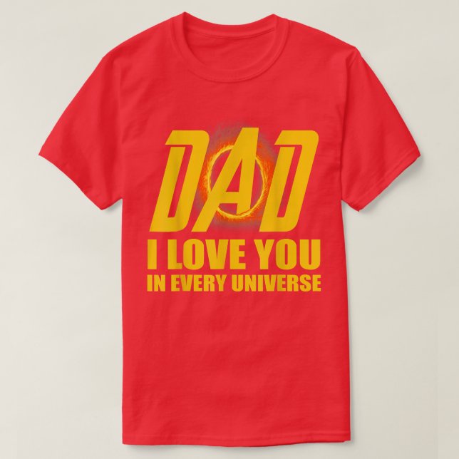 Camiseta Papá Te Amo En Cada Papi Universo Padres Gra (Diseño del anverso)