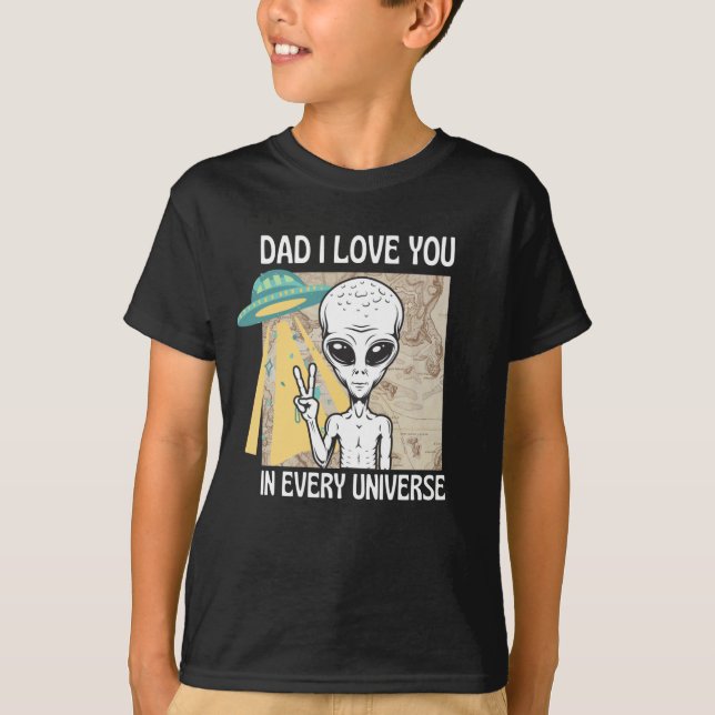 Camiseta Papá te amo en cada universo (Anverso)