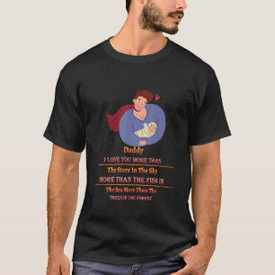 Camiseta Papá, Te Amo Más Que Humor Gráfico