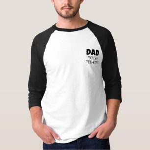 Camiseta Papá Tee-Rific Golf Pun Black And White Long Sleev
