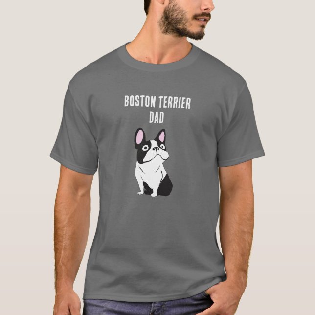 Camiseta Papá Terrier de Boston (Anverso)