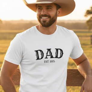 Camiseta Papá Texto en Negrita Est 2025