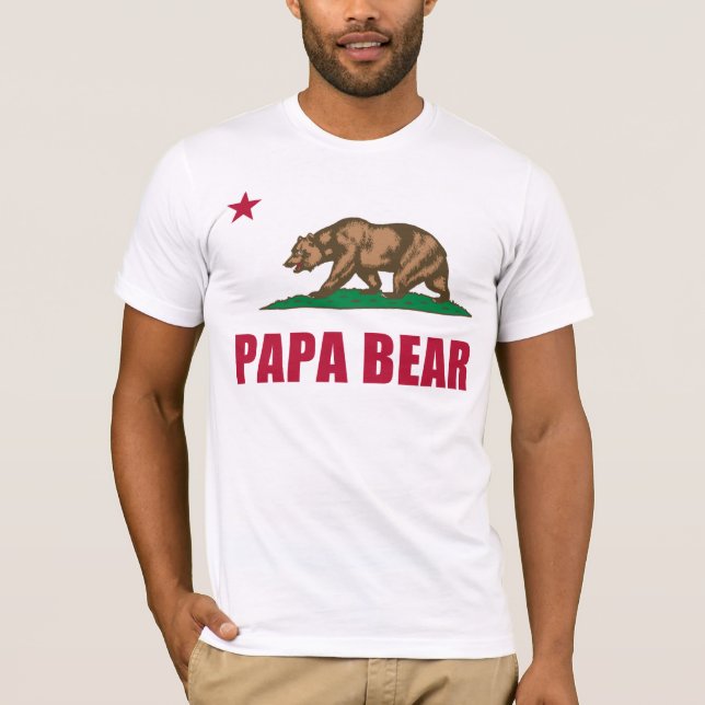 Camiseta Papa tiene bandera de California (Anverso)