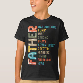 Camiseta Papá Trabajador Fuerte Valiente Protector Héroe Pa