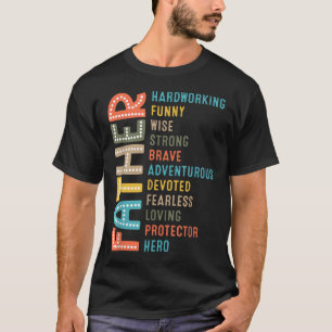 Camiseta Papá Trabajador Fuerte Valiente Protector Héroe Pa