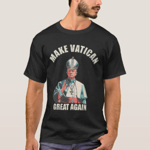Camiseta Papa Trump Divertido Trump Vaticano Cristiano Retr