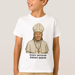 Camiseta Papa Trump Divertido Trump Vaticano Cristiano Retr