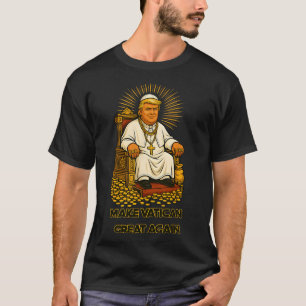 Camiseta Papa Trump Divertido Trump Vaticano Cristiano Retr