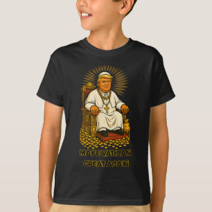 Camiseta Papa Trump Divertido Trump Vaticano Cristiano Retr