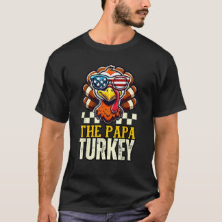 Camiseta Papa Turkey Dad Dinner Group haciendo coincidir co