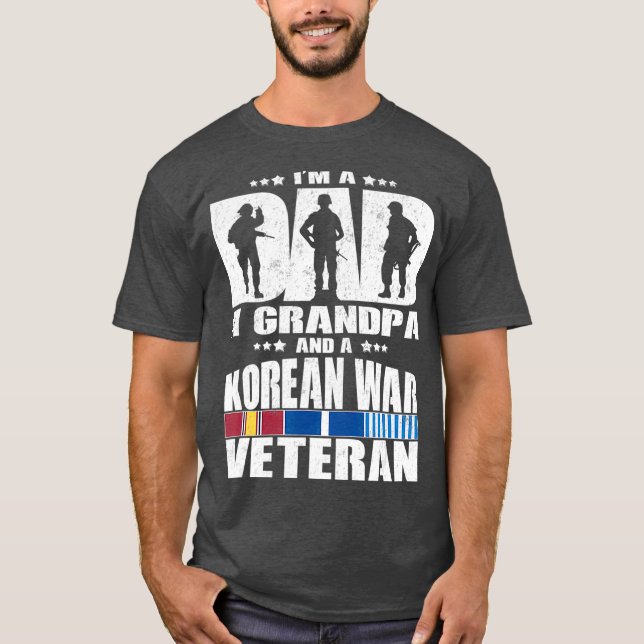 Camiseta Papá Un Abuelo Y Un Regalo De Veteranos De Guerra  (Anverso)