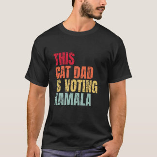 Camiseta Papá un gato vintage vota por el presidente de Kam
