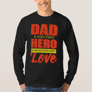 Camiseta Papá Un Hijo Primer Héroe Hijas Primero Amo Padres