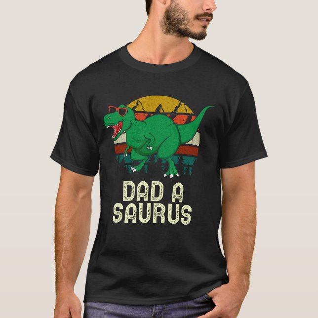 Camiseta Papá Un Saurus Rex Papá Un Dinosaurio Papá Asauro (Anverso)