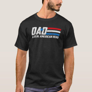 Camiseta Papá un verdadero héroe americano