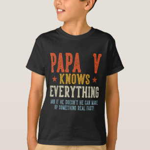 Camiseta Papa v sabe todo día del padre retro vintage