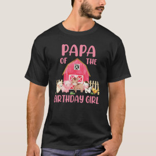 Camiseta Papa Vaca Granja Cumpleaños Niña Corral Familia Ma