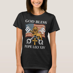 Camiseta Papa Vaticano Leo Xiv - Dios bendiga al Papa León