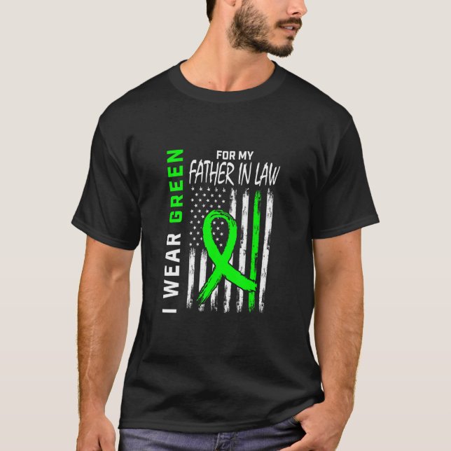 Camiseta Papá Verde Por Mi Padre En La Ley Enfermedad Del R (Anverso)