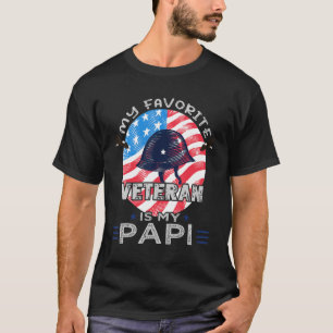 Camiseta Papá Veterano Mi Veterano Favorito Es Mi Padre Org