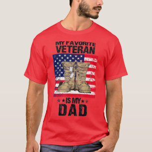 Camiseta Papá Veterano Mi Veterano Favorito Es Mi Padre Org