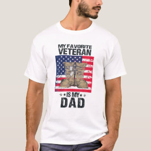 Camiseta Papá Veteranos Niños Orgullosos Día Padre Es Mi Pa