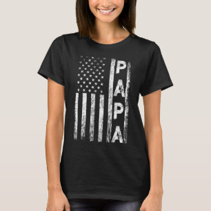 Camiseta Papa Vintage Bandera Estadounidense Día del Padre