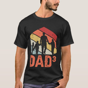 Camiseta Papá Vintage Retro Tres Triple Día Del Padre 3