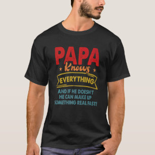 Camiseta Papá virgen sabe todo lo que la idea del día del p