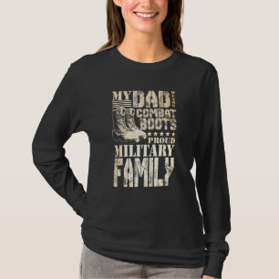 Camiseta Papá viste botes de combate familia militar orgull