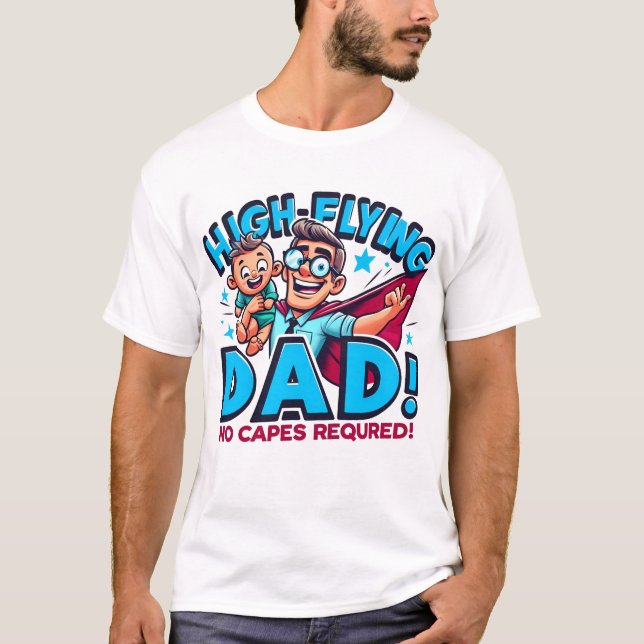 Camiseta Papá volador no necesita mayúsculas | HangGlider D (Anverso)