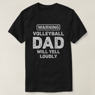 Camiseta Papá voleibol gritará a papá gracioso de voleibol