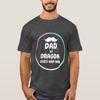 Camiseta Papá vs Dragon: Ropa divertida para el día del pad